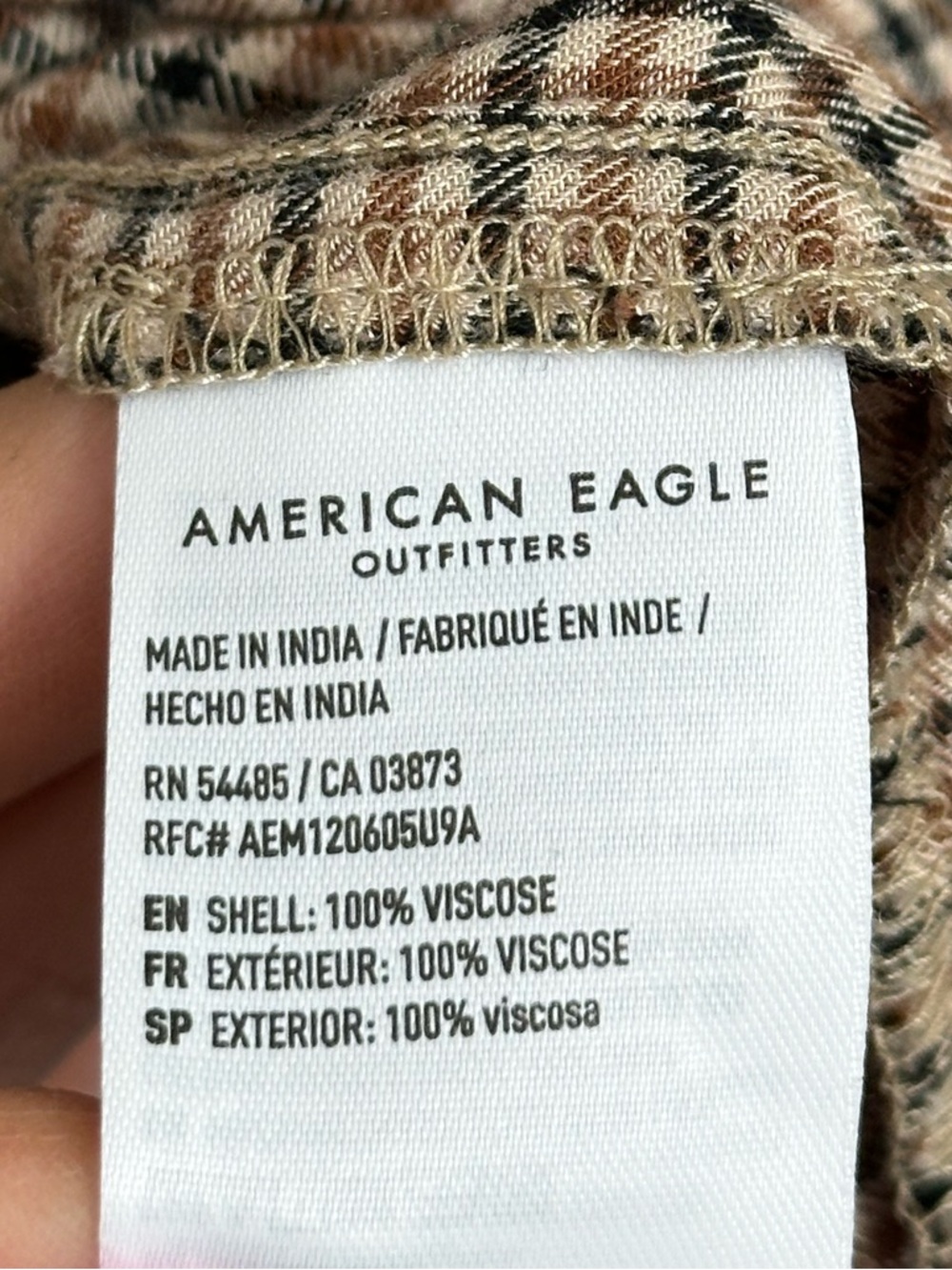 Plaid Babydoll Sleeveless Dress Pockets Brown Tan Neutral Academia Cottagecore - Picture 8 of 8